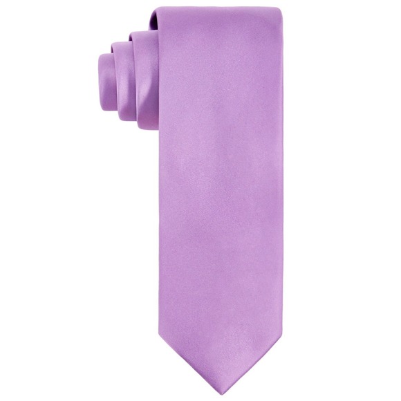Tayion by Montee Holland Tie Mens Purple Solid Necktie One Size NWT - Picture 1 of 5
